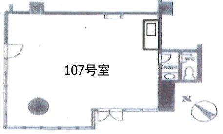 東建シティハイツ上野ビル107 間取り図