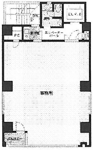 ルート蛎殻町ビル7F 間取り図