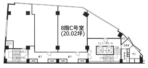 虎ノ門産業ビルC 間取り図