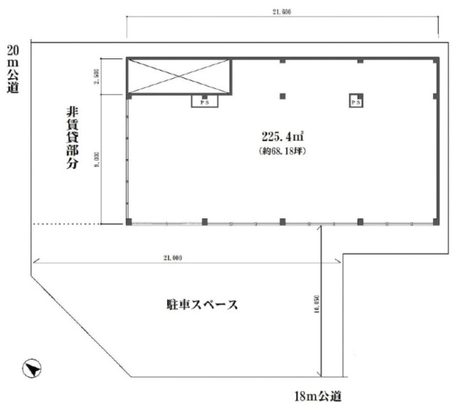 アーバンスクエア加賀ビル1F 間取り図