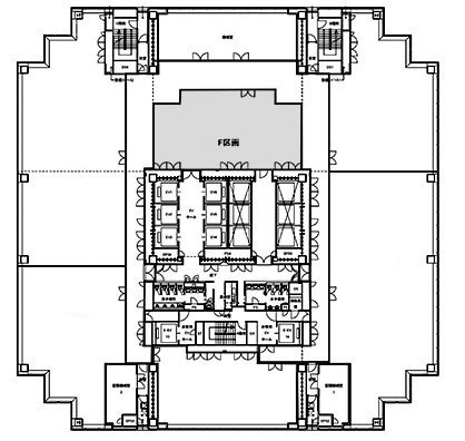 横浜ビジネスパーク(YBP)サウスタワーF 間取り図