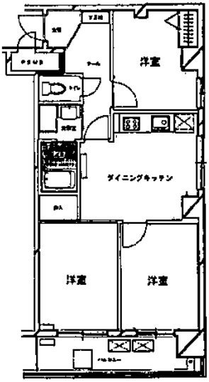 パレ・ウルー1003 間取り図