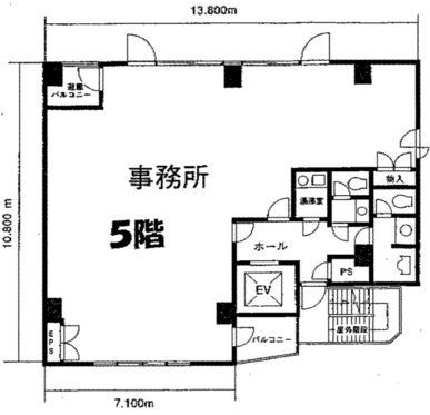 東邦沢口ビル5F 間取り図