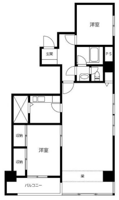 半蔵門ハウス302 間取り図