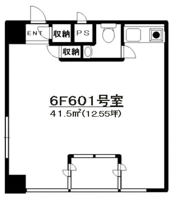 カーム乃木坂601 間取り図