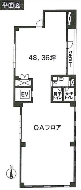 鎌倉橋ビルディング3F 間取り図