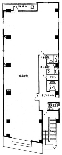 平松川崎ビル5F 間取り図