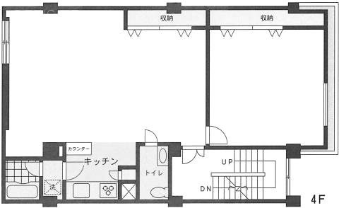 バルビゾン48ビル4F 間取り図