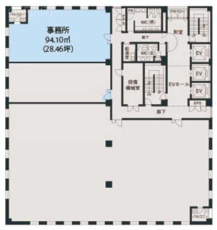 JPR横浜日本大通ビル9F 間取り図