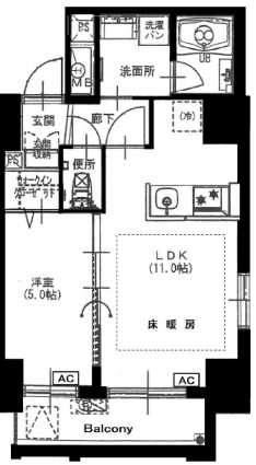 カーサ麻布ル・グラン502 間取り図