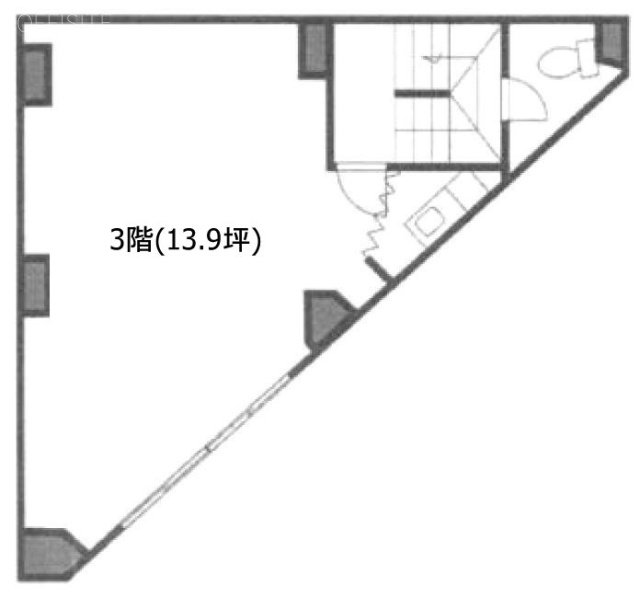 風水神田三崎町ビル3F 間取り図