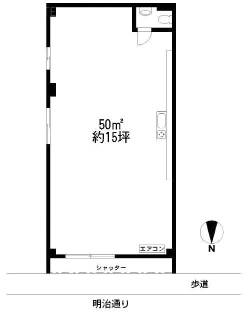 室井ビル1F 間取り図