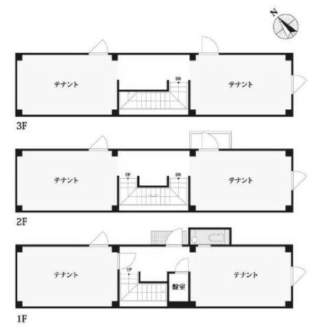 田園調布ガーデンプレイス1F～3F 間取り図