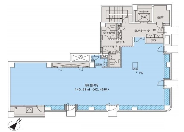 八重洲共同ビル6F 間取り図