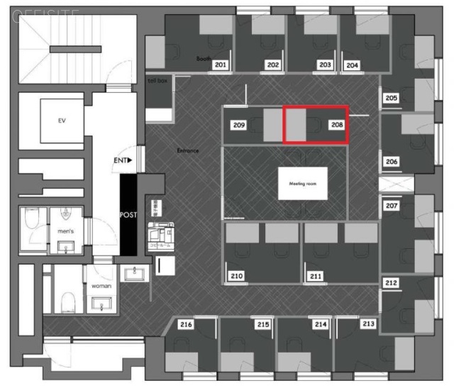 ウィンド築地Ⅱビル208 間取り図