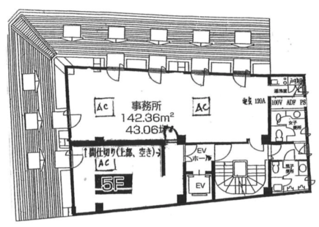 日本橋浜町ビル5F 間取り図