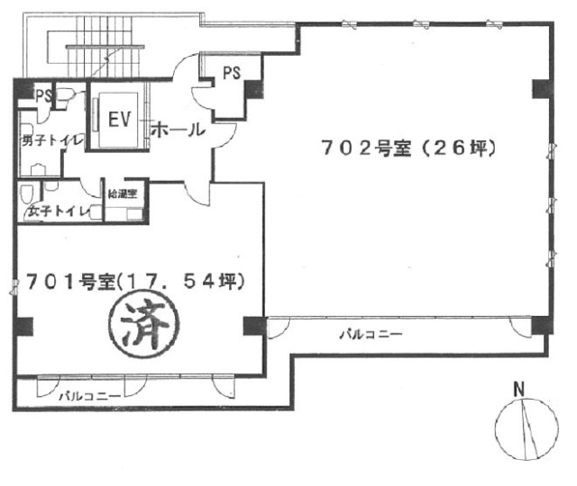 藤和内神田ビル702 間取り図