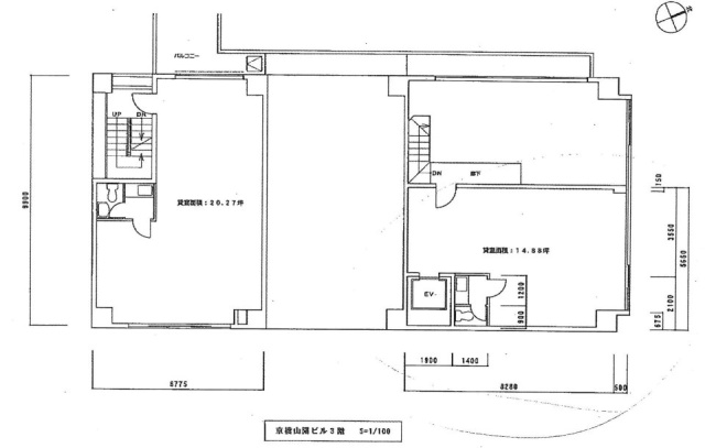 京橋山陽ビル3F 間取り図