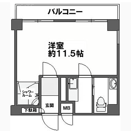 ハイム横坂1F 間取り図