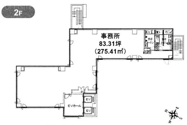 Daiwa築地駅前ビル2F 間取り図