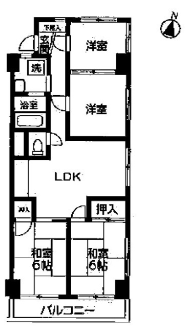 矢野第3ビル406 間取り図