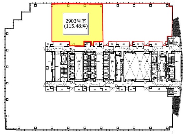 赤坂Bizタワー2903 間取り図