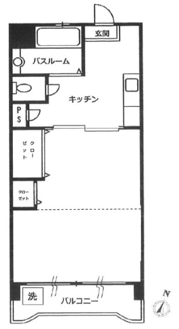 大晃サンハイムAビル204 間取り図