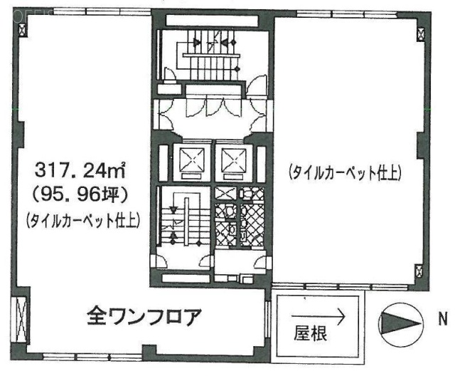 ラ・ベルティ新宿4F 間取り図