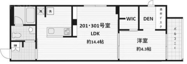Fullea白金台ビル301 間取り図