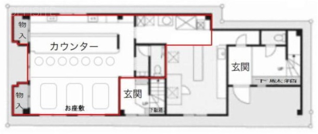 上篠崎4丁目貸店舗ビル1F 間取り図