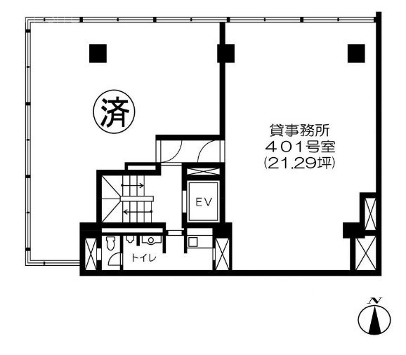 花岡ビル401 間取り図