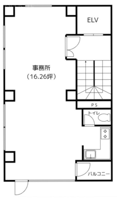 西池サンケイビル2F 間取り図