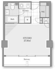 ホテル&レジデンス六本木1209-2 間取り図