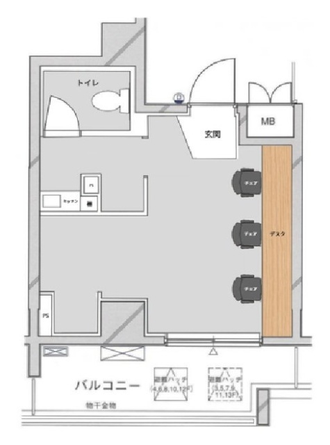 ダイナシティ西新宿702 間取り図