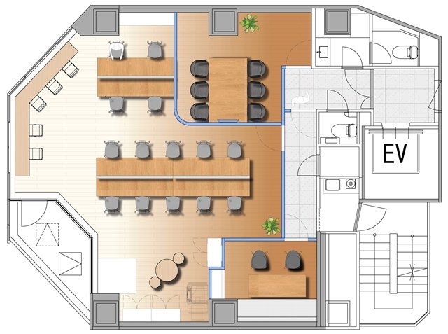 いちご大手町ノースビル4F 間取り図