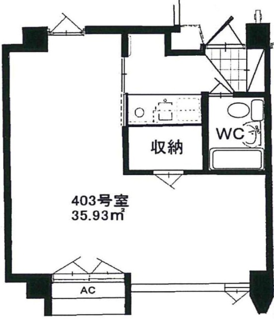 TWINZ吉祥寺ビル403 間取り図