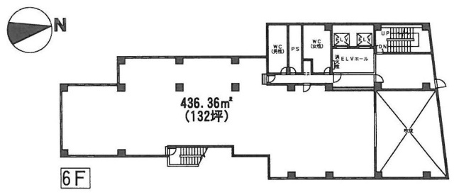 アサヒニューシティビル6F 間取り図