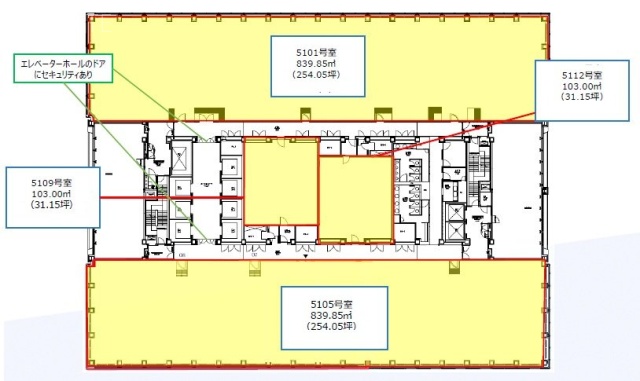 新宿三井ビルディング5101 間取り図