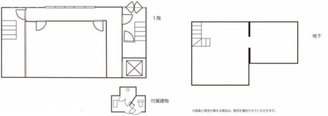 小石川5丁目貸事務所B1F～1F 間取り図