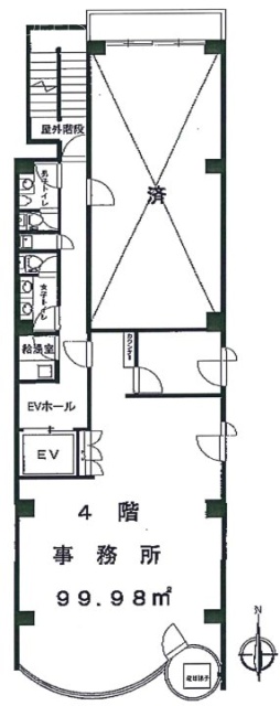 新宿1丁目ビル4F 間取り図