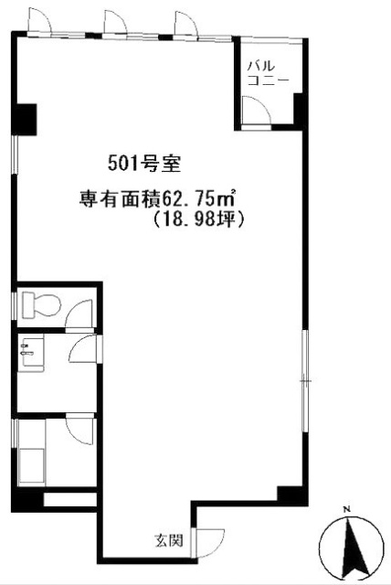 島幸ビル501 間取り図