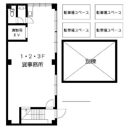 B-6ビル1F～3F 間取り図