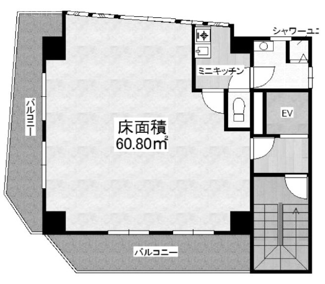 水道橋サウスビル6F 間取り図