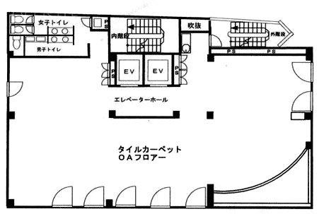 朝日観光ビル6F 間取り図