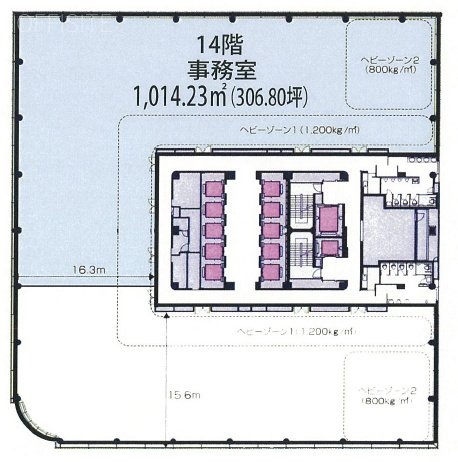 新宿ファーストウエスト14F 間取り図