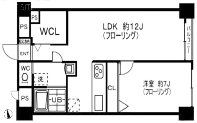ハイマート神泉206 間取り図