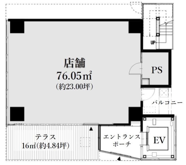 THE V-CITY 麻布十番 PLACE1F 間取り図