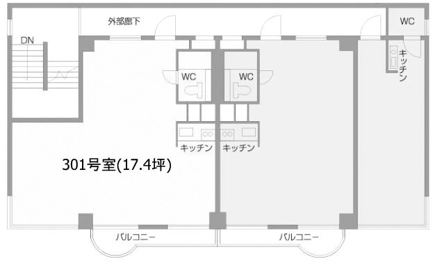 Uビル301 間取り図