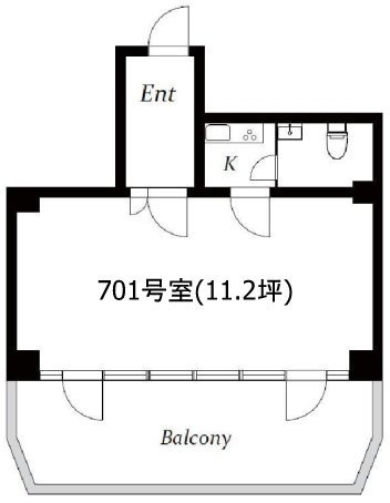 溜池山王葵ビル701 間取り図