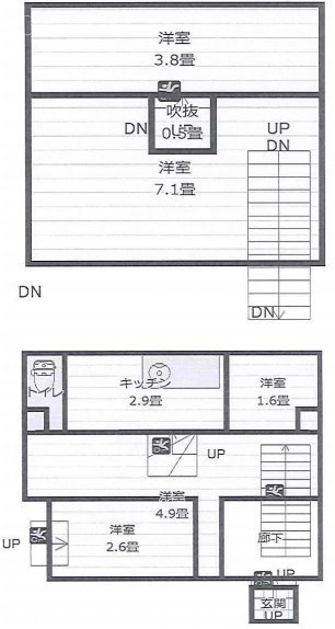 サンカルロ東京文花101 間取り図